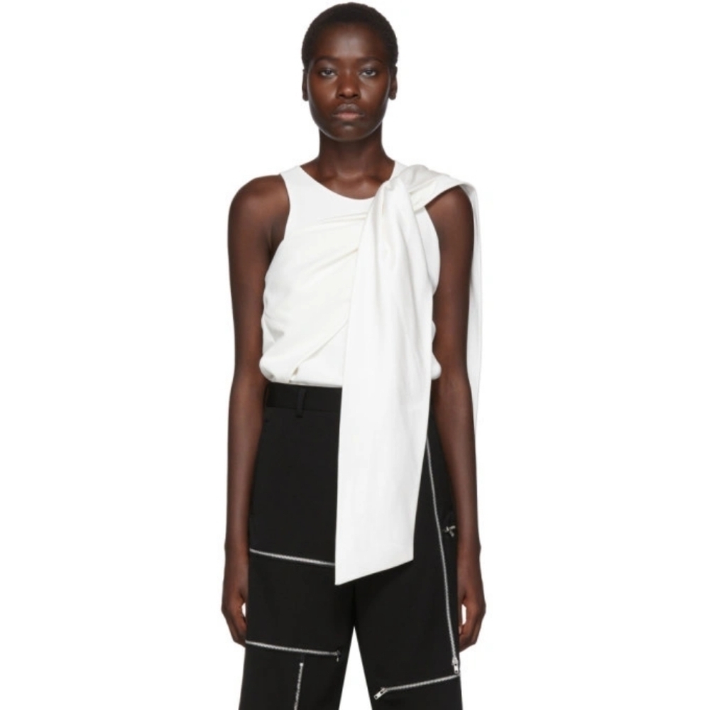 Haider Ackermann Runway White Coronus Drape Top size 8(40) BNWT - Picture 2 of 14